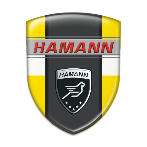Hamann Car Accessories Badge Yellow with White Band and Dark Panel 