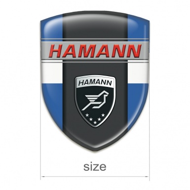 Hamann Self Adhesive Car logo Emblem Blue with White Band and Dark Panel 