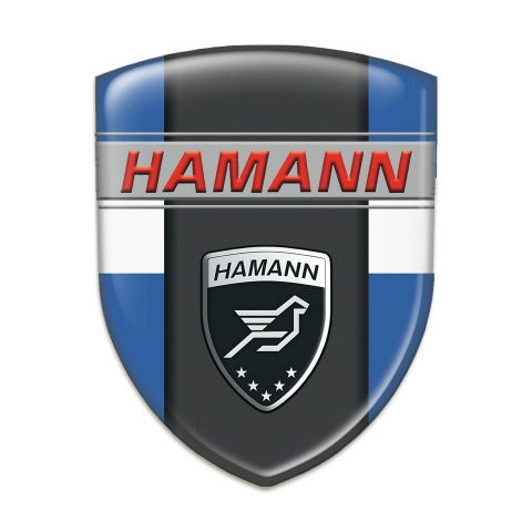 Hamann Self Adhesive Car logo Emblem Blue with White Band and Dark Panel 