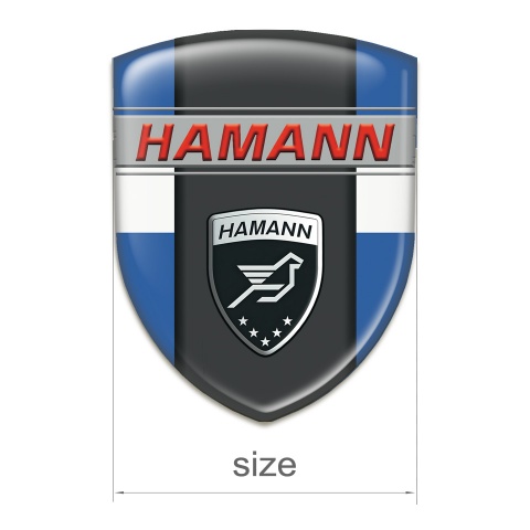 Hamann Self Adhesive Car logo Emblem Blue with White Band and Dark Panel 