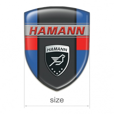 Hamann Emblem Badge Logo Blue with Red band Version 