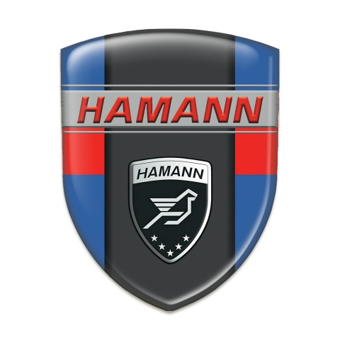 Hamann Emblem Badge Logo Blue with Red band Version 