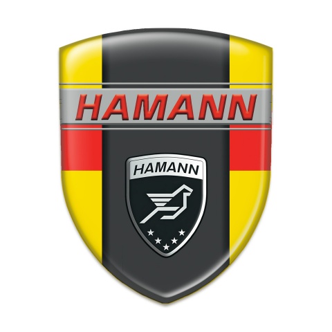 Hamann Logo Emblem Yellow with Red Tape background 