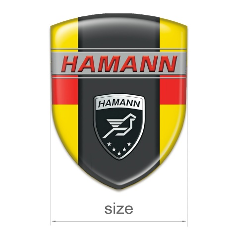 Hamann Logo Emblem Yellow with Red Tape background 