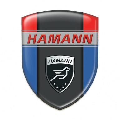Hamann Silicone Emblem Blue Red background Dark Logo Panel 