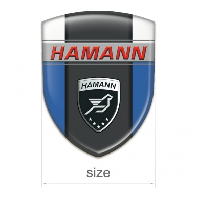 Hamann Emblem Interior Blue White Background and Dark Logo Panel 