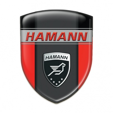 Hamann Car Interior Badge red Black Background and Dark Logo Panel 