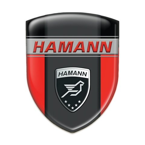 Hamann Car Interior Badge red Black Background and Dark Logo Panel 