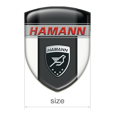 Hamann Silicone Shield White Black background and Dark Logo Panel 