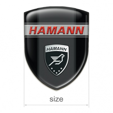 Hamann Emblem Badge Logo Black with Dark Logo panel 