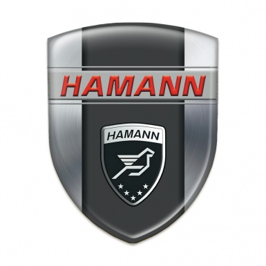 Hamann Logo Emblem Silver with dark Logo Panel 