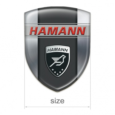 Hamann Logo Emblem Silver with dark Logo Panel 