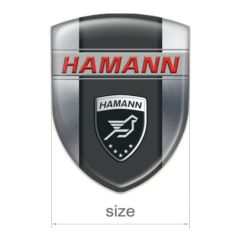 Hamann Logo Emblem Silver with dark Logo Panel 