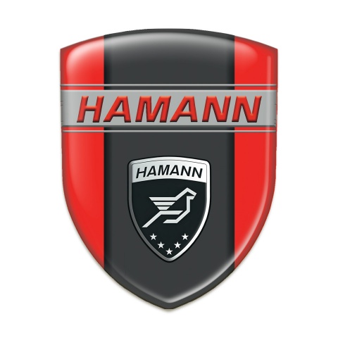 Hamann Self Adhesive Emblem Logo Red with Dark Logo Panel 