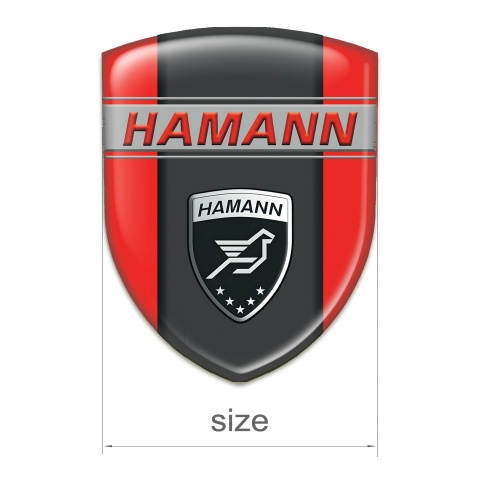 Hamann Self Adhesive Emblem Logo Red with Dark Logo Panel 