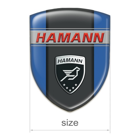 Hamann Domed Emblem Blue with Dark Logo Panel 