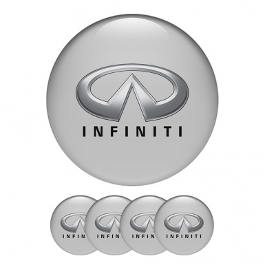 Infiniti  Wheel Center Cap Domed Stickers Gray 