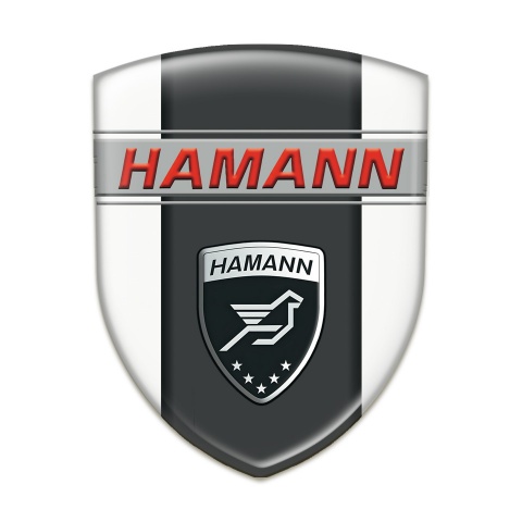Hamann Resin Sticker White with dark Logo Panel 