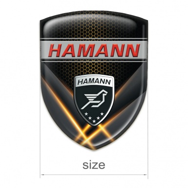 Hamann Self Adhesive Car logo Emblem Orange Lights Effect 