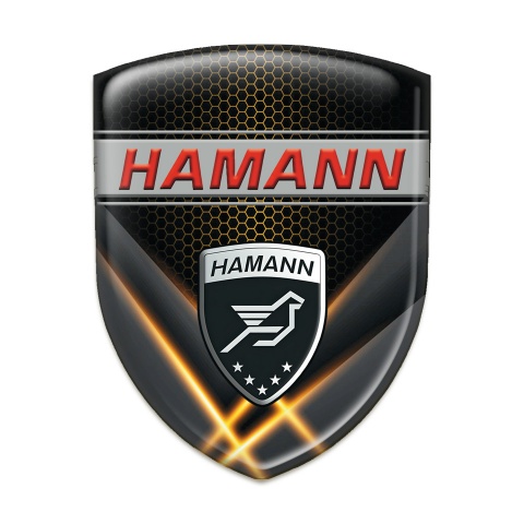 Hamann Self Adhesive Car logo Emblem Orange Lights Effect 