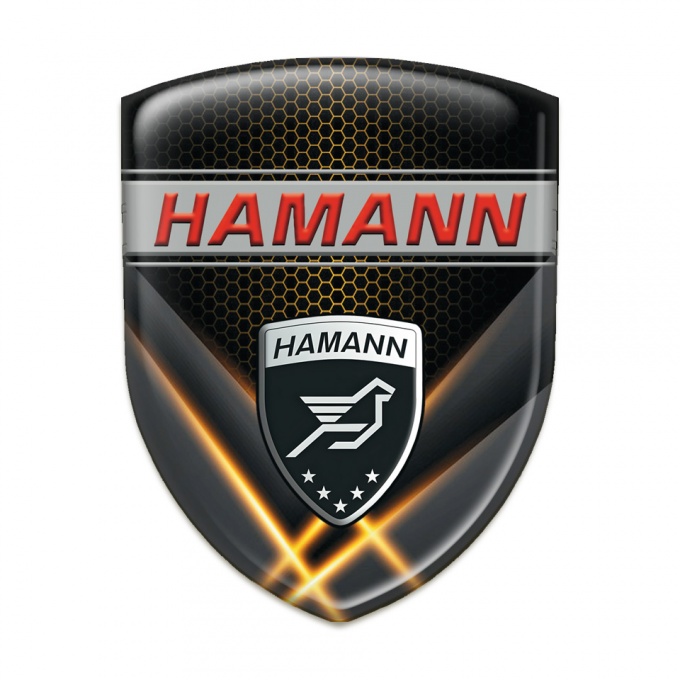Hamann Self Adhesive Car logo Emblem Orange Lights Effect 