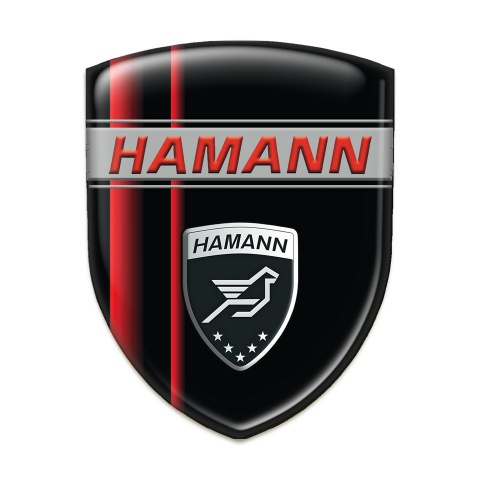 Hamann Silicone Badge Black with Red Stripes Variant 