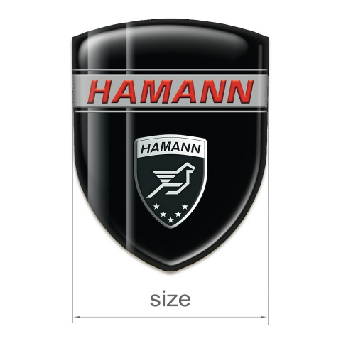 Hamann Auto Emblem Black with Grey Stripes Variant 