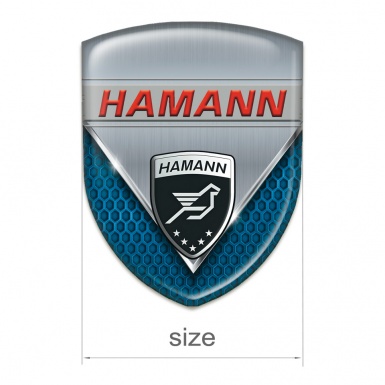 Hamann Domed Emblem Aluminium Sheet with Blue Mesh variant 