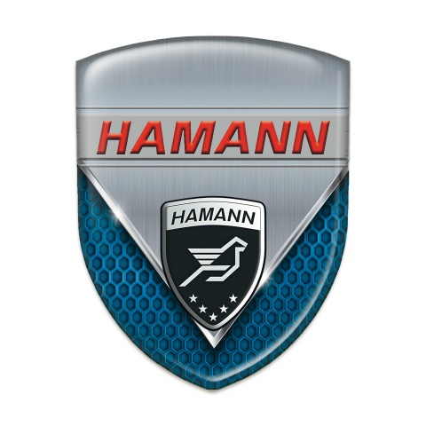 Hamann Domed Emblem Aluminium Sheet with Blue Mesh variant 