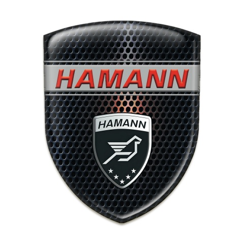 Hamann 3D Gel Emblem Black Perforated Base with Red Shadow