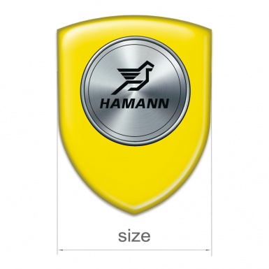 Hamann Car Interior Badge Yellow Base Round Logo 