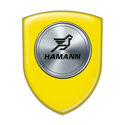 Hamann Car Interior Badge Yellow Base Round Logo 