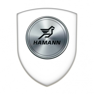 Hamann Silicone Badge White Base Round Logo 