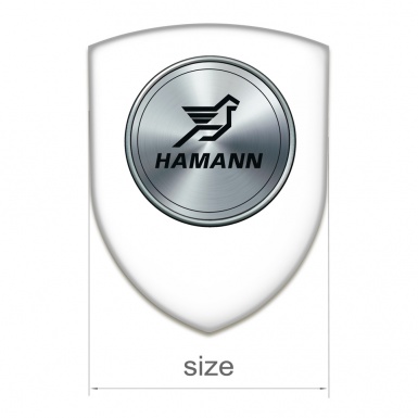 Hamann Silicone Badge White Base Round Logo 