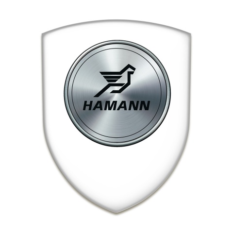 Hamann Silicone Badge White Base Round Logo 