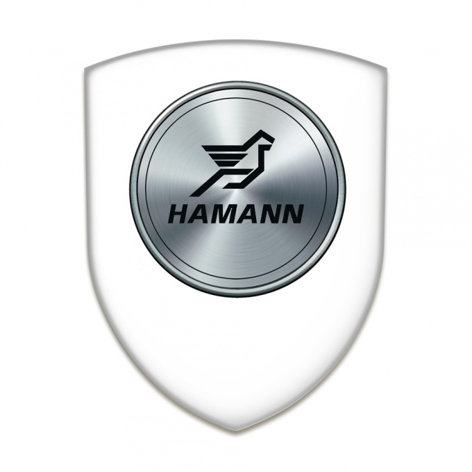Hamann Silicone Badge White Base Round Logo 