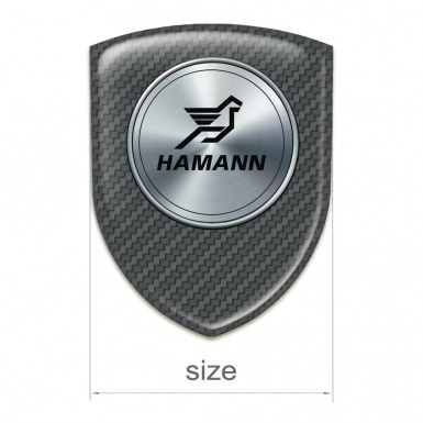 Hamann Logo Emblem Carbon Print Round Logo 