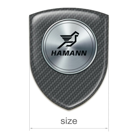 Hamann Logo Emblem Carbon Print Round Logo 
