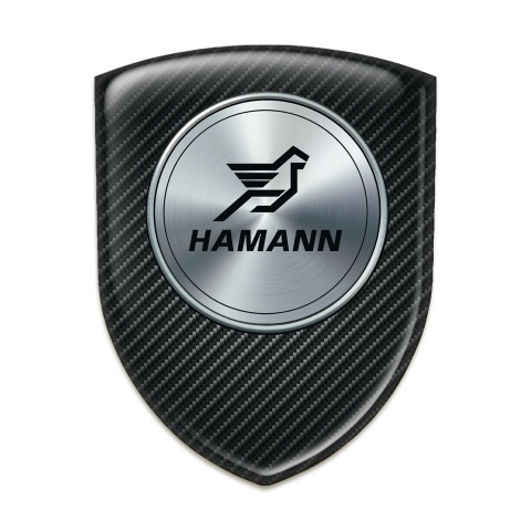 Hamann Self Adhesive Emblem Logo Dark Carbon Print and round Logo 