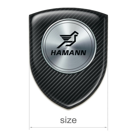 Hamann Self Adhesive Emblem Logo Dark Carbon Print and round Logo 