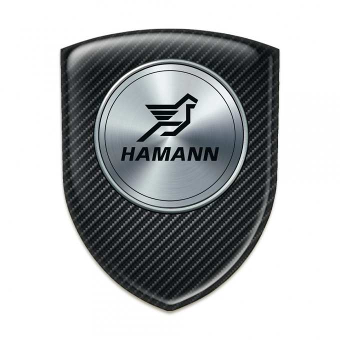 Hamann Self Adhesive Emblem Logo Dark Carbon Print and round Logo 