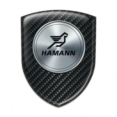 Hamann Resin Sticker Black Fibers and Round Logo 