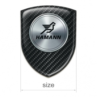 Hamann Resin Sticker Black Fibers and Round Logo 