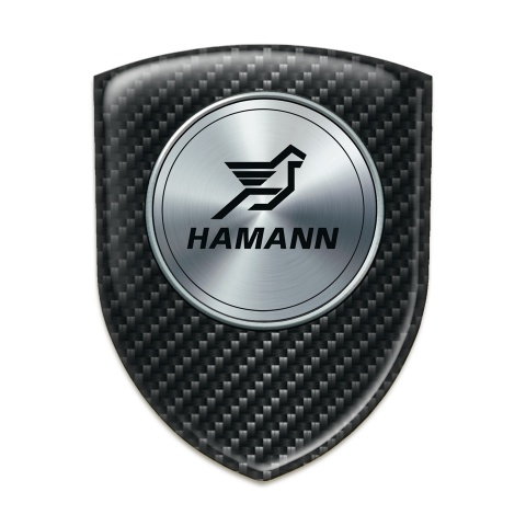 Hamann Resin Sticker Black Fibers and Round Logo 