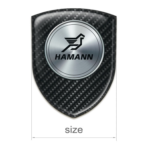 Hamann Resin Sticker Black Fibers and Round Logo 