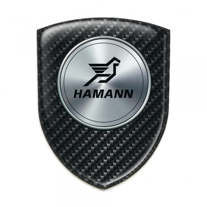 Hamann Resin Sticker Black Fibers and Round Logo 