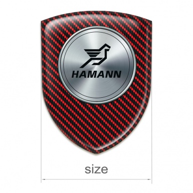 Hamann 3D Gel Emblem red carbon Print and Round Logo 
