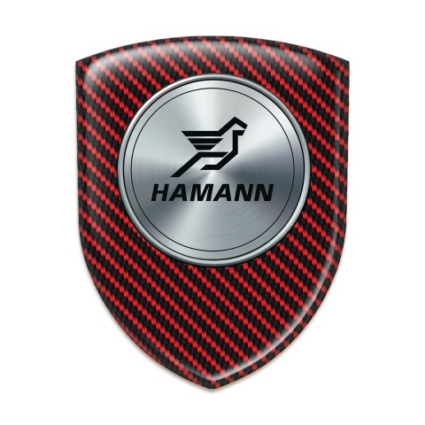 Hamann 3D Gel Emblem red carbon Print and Round Logo 