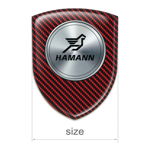 Hamann 3D Gel Emblem red carbon Print and Round Logo 