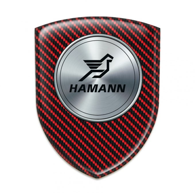 Hamann 3D Gel Emblem red carbon Print and Round Logo 